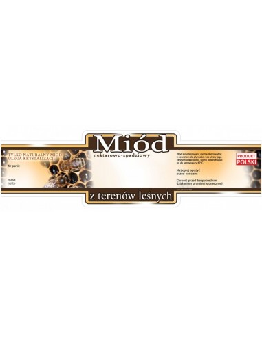 ETYKIETY OZDOBNE NA MIÓD Z TERENÓW LEŚNYCH...