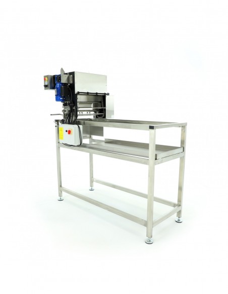 ODSKLEPIARKA MECHANICZNA 230V Z PODAJNIKIEM AUTOMATYCZNYM, ELEKTRYCZNE NOŻE - STELAŻ 1500MM
