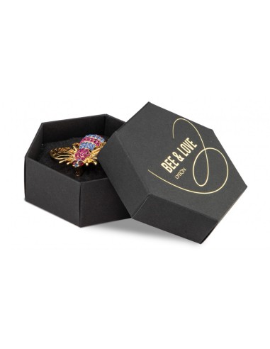 WPINKA - PSZCZOŁA NA HEKSAGONIE - SREBRO ZŁOCONE