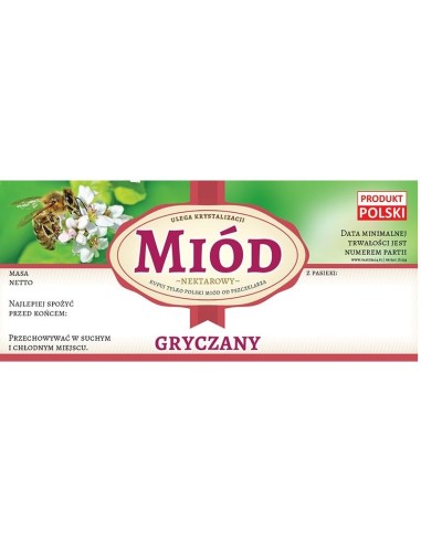 ETYKIETY NA MIÓD GRYCZANY 116X50 – 100 SZT.