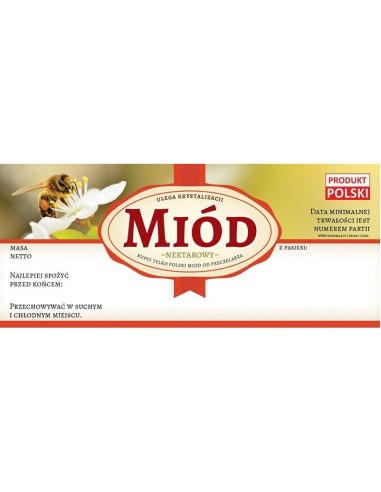 ETYKIETY NA MIÓD UNIWERSALNE 116X50 – 100 SZT.