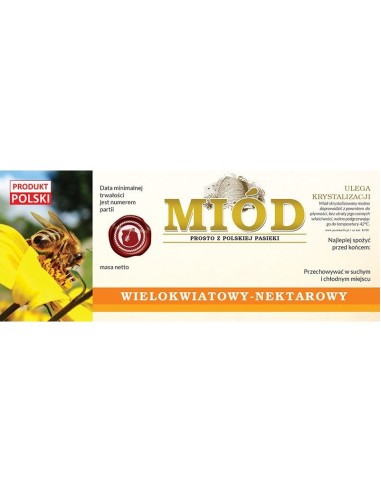ETYKIETY NA MIÓD WIELOKWIATOWY 154X60 (DUŻE) –...