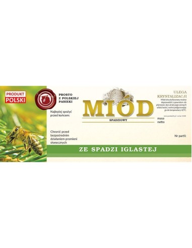 ETYKIETY NA MIÓD SPADŹ IGLASTA 154X60 (DUŻE) –...