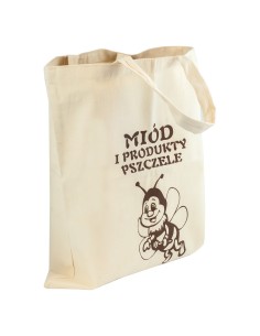 TORBA BAWEŁNIANA Z NADRUKIEM "MIÓD I PRODUKTY PSZCZELE"