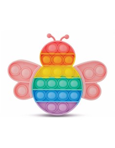 ZABAWKA SENSORYCZNA PUSH BUBBLE POP IT PSZCZOŁA - TĘCZOWA