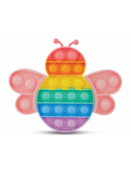 ZABAWKA SENSORYCZNA PUSH BUBBLE POP IT PSZCZOŁA - TĘCZOWA