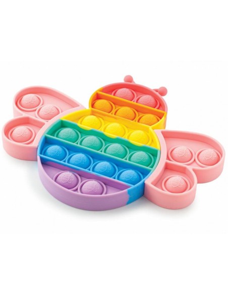 ZABAWKA SENSORYCZNA PUSH BUBBLE POP IT PSZCZOŁA - TĘCZOWA