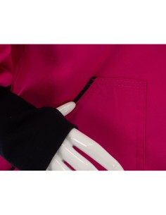 BLUZA PSZCZELARSKA Z KAPELUSZEM, ROZPINANA - RÓŻOWA... 2