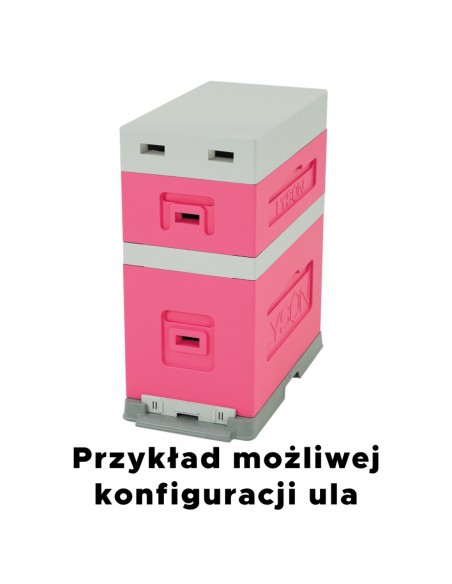 UL 6-RAMKOWY DADANT Z WRĘGAMI - MALOWANY - RÓŻOWY