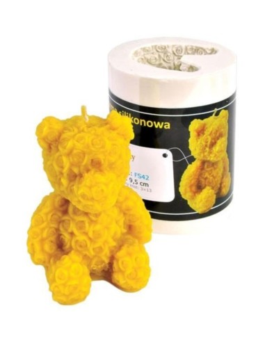 FORMA SILIKONOWA - RÓŻANY MIŚ - WYSOKOŚĆ 9,5CM
