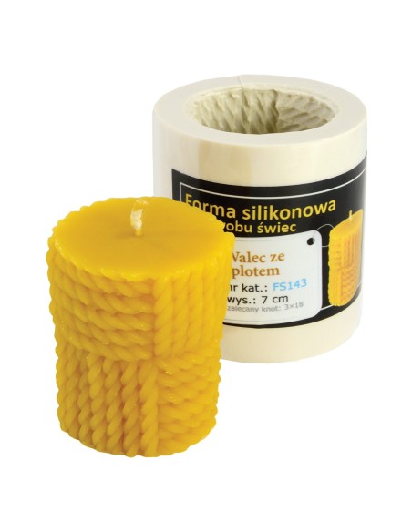 FORMA SILIKONOWA - WALEC ZE SPLOTEM - WYSOKOŚĆ 7CM