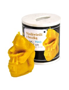 FORMA SILIKONOWA - NIEDŹWIEDŹ BECZKĄ MIODU - WYSOKOŚĆ 6CM 2