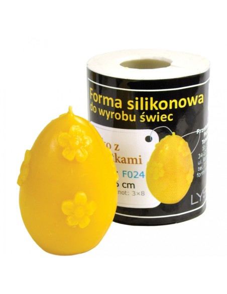FORMA SILIKONOWA - JAJKO Z KWIATKAMI - WYSOKOŚĆ 6CM