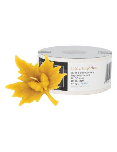 FORMA SILIKONOWA - LIŚĆ Z ŻOŁĘDZIAMI - WYSOKOŚĆ...