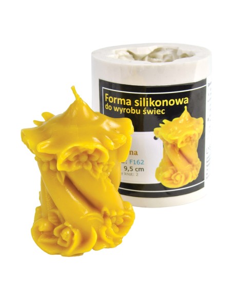 FORMA SILIKONOWA - ŚWIECA ZDOBIONA - WYSOKOŚĆ 9,5 CM