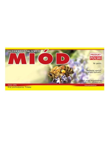 ETYKIETY NA MIÓD UNIWERSALNE 116X50 – 100 SZT.