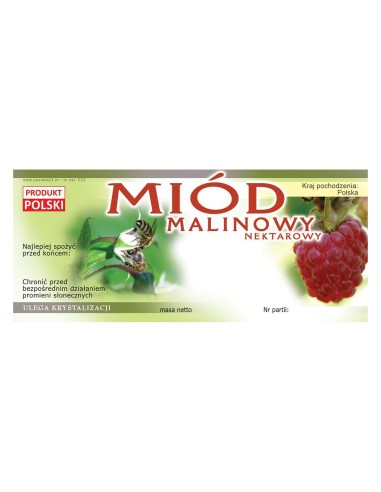 ETYKIETY NA MIÓD MALINOWY NEKTAROWY 116x50 –...