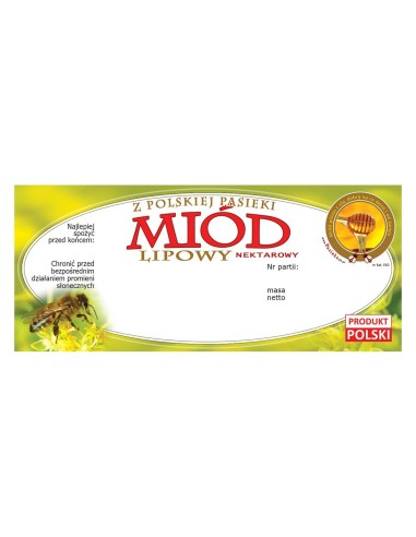ETYKIETY NA MIÓD LIPOWY 116X50 – 100 SZT.