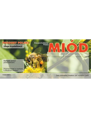 ETYKIETY NA MIÓD UNIWERSALNE 116X50 – 100 SZT.