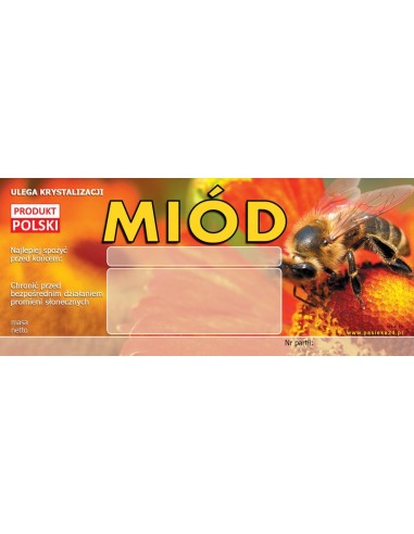 ETYKIETY NA MIÓD UNIWERSALNE 116X50 – 100 SZT.