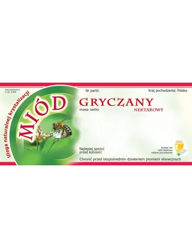 ETYKIETY NA MIÓD GRYCZANY 116X50 – 100 SZT.