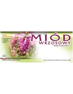ETYKIETY NA MIÓD WRZOSOWY NEKTAROWY 116x50 – 100 SZT.