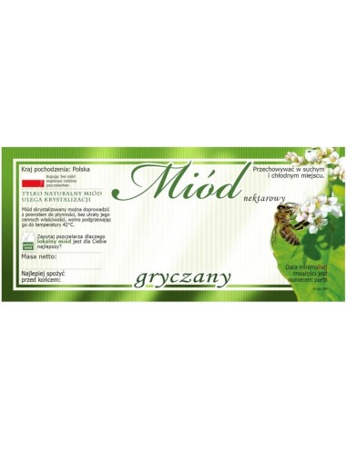 ETYKIETY NA MIÓD GRYCZANY 116X50 – 100 SZT.