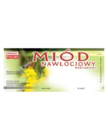 ETYKIETY NA MIÓD NAWŁOCIOWY NEKTAROWY – 100 SZT.