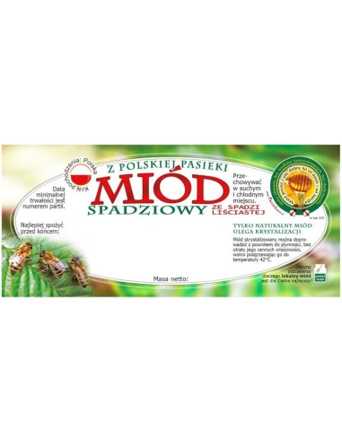 ETYKIETY NA MIÓD SPADZIOWY ZE SPADZI LIŚCIASTEJ...