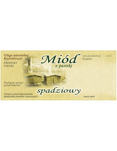 ETYKIETY NA MIÓD SPADZIOWY 116x50 – 100 SZT.