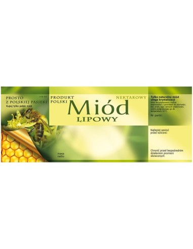 ETYKIETY NA MIÓD LIPOWY 154X60 (DUŻE) – 100 SZT.