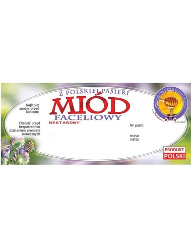ETYKIETY NA MIÓD FACELIOWY 116X50 – 100 SZT.