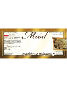 ETYKIETY NA MIÓD SPADZIOWO-NEKTAROWY 116X50 – 100 SZT.