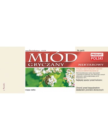 ETYKIETY NA MIÓD GRYCZANY 116X50 – 100 SZT.