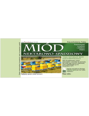 ETYKIETY NA MIÓD NEKTAROWO-SPADZIOWY 116X50 –...
