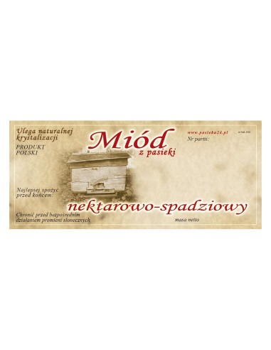 ETYKIETY NA MIÓD NEKATAROWO-SPADZIOWY 116x50 –...