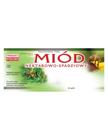 ETYKIETY NA MIÓD NEKTAROWO-SPADZIOWY 116x50 –...