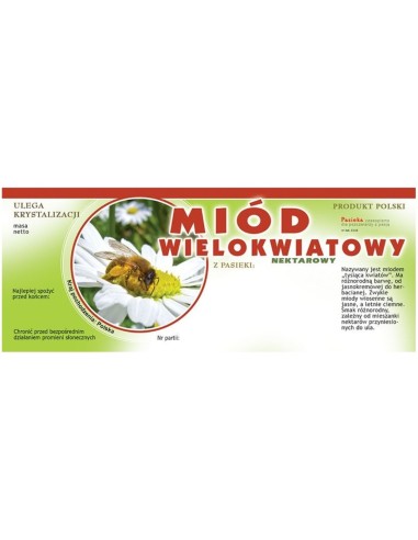 ETYKIETY NA MIÓD WIELOKWIATOWY 154X60 (DUŻE) –...