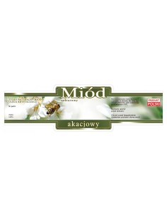 ETYKIETY OZDOBNE NA MIÓD AKACJOWY 185X55 – 100 SZT.