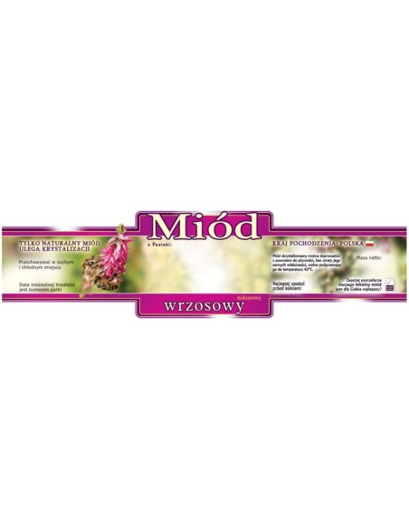 ETYKIETY OZDOBNE NA MIÓD WRZOSOWY 185X55 – 100 SZT.