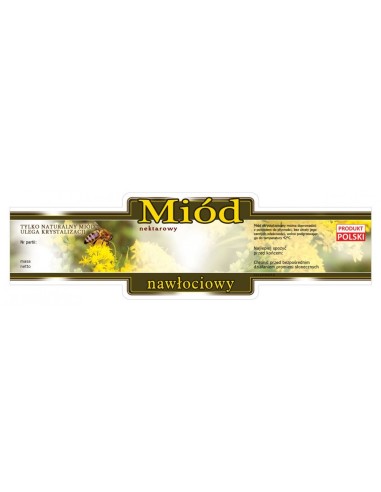 ETYKIETY OZDOBNE NA MIÓD NAWŁOCIOWY 185X55 –...