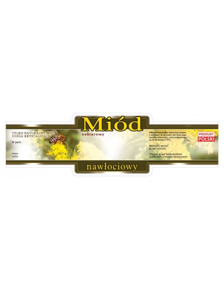 ETYKIETY OZDOBNE NA MIÓD NAWŁOCIOWY 185X55 – 100 SZT.