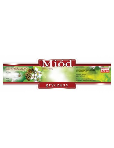 ETYKIETY OZDOBNE NA MIÓD GRYCZANY 185X55 – 100...