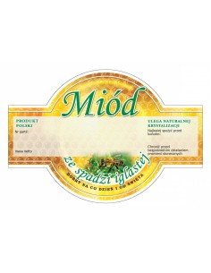 ETYKIETY OKRĄGŁE NA MIÓD ZE SPADZI IGLASTEJ 125X86 – 100...