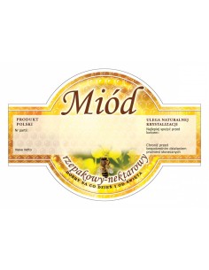 ETYKIETY OKRĄGŁE NA MIÓD RZEPAKOWY NEKTAROWY  125X86 –...