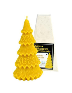 FORMA SILIKONOWA - CHOINKA ZDOBIONA MAŁA - WYSOKOŚĆ 14,5CM