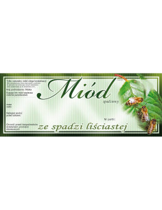 ETYKIETY NA MIÓD ZE SPADZI LIŚCIASTEJ 154X60 (DUŻE) – 100...