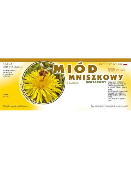 ETYKIETY NA MIÓD MNISZKOWY 154X60 (DUŻE) – 100 SZT.
