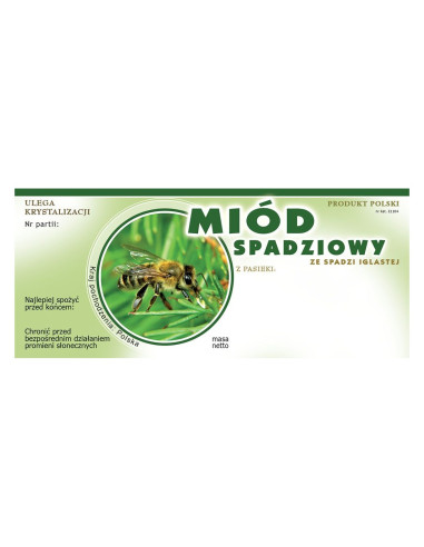 ETYKIETY NA MIÓD ZE SPADZI IGLASTEJ 116X50 –...