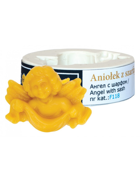 FORMA SILIKONOWA - ANIOŁEK Z SZARFĄ (ZAWIESZKA) - WYSOKOŚĆ 1CM